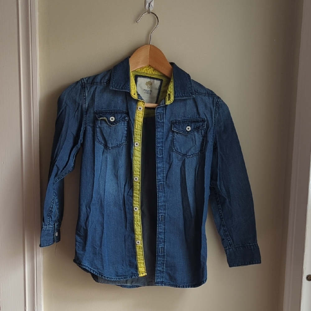 Tucker + Tate Denim Shirt with Yellow Accents
